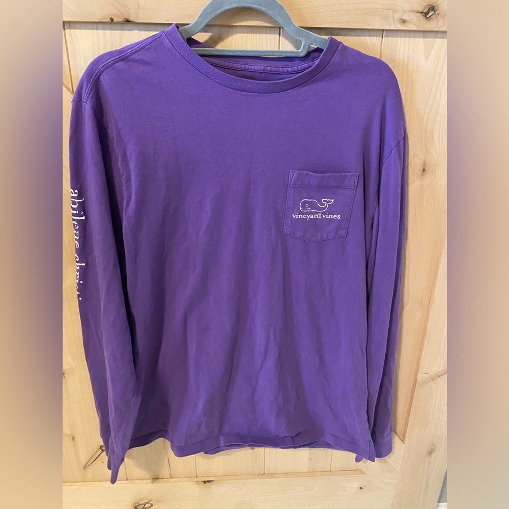 Purple Vineyard Vines Abilene Christian University Long Sleeve Shirt